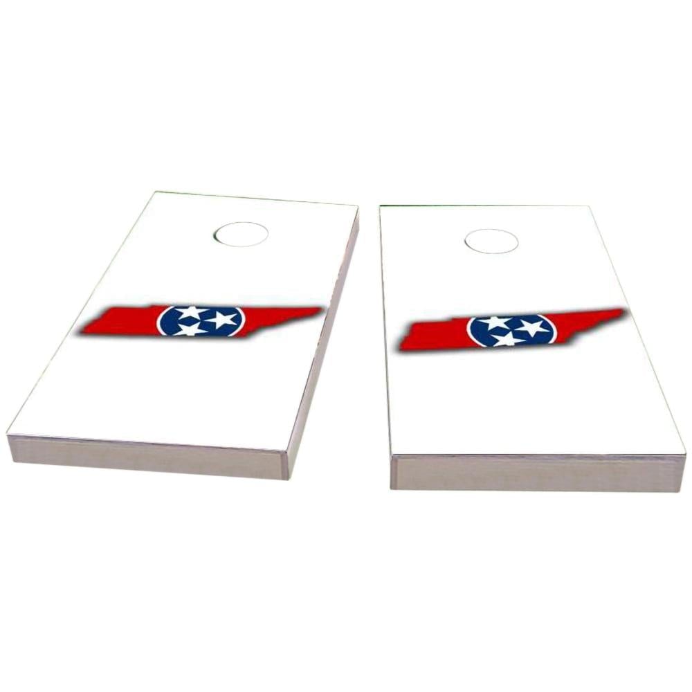 Tennessee Outline (White) Cornhole Boards