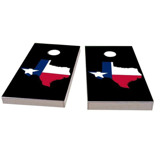 Texas Outline (Black) Cornhole Boards