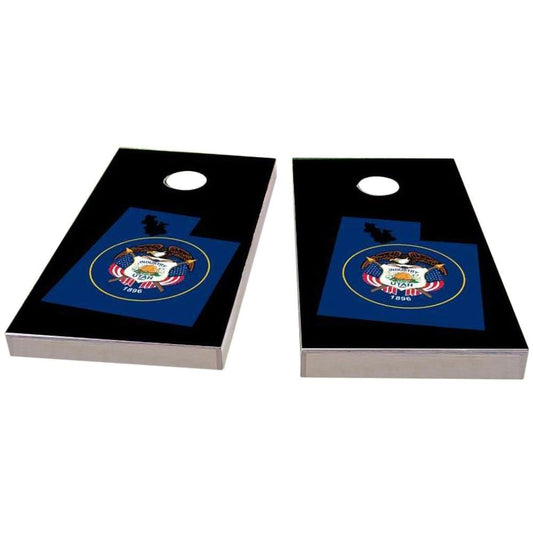 Utah Outline (Black) Cornhole Boards