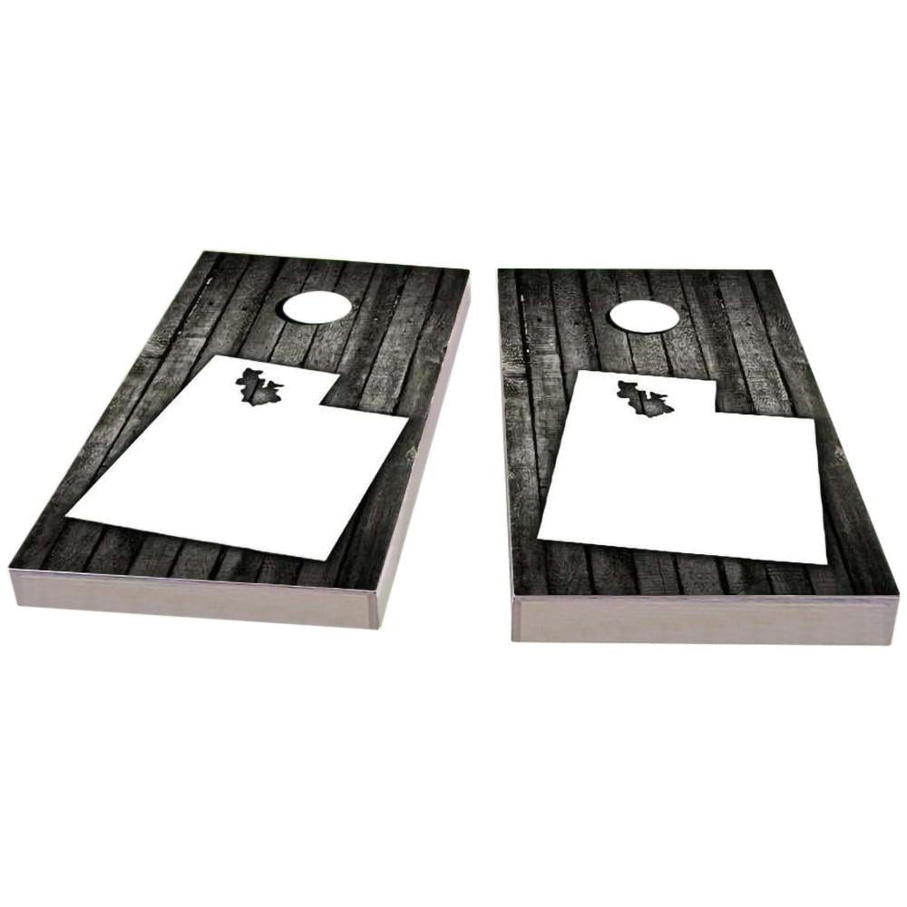 Utah Wood Slat Cornhole Boards
