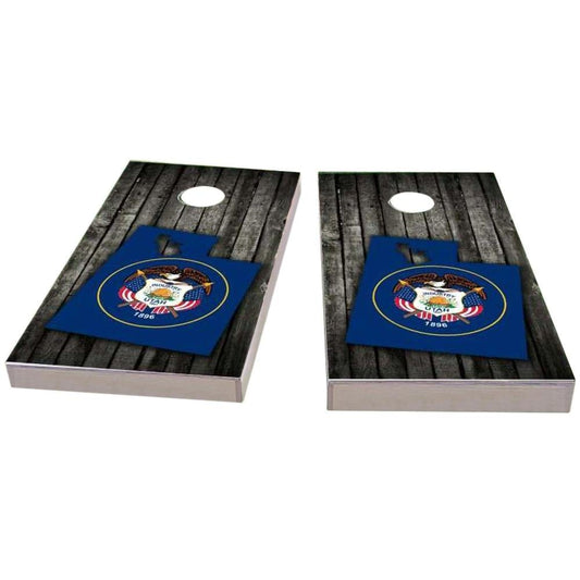 Utah Wood Slate & Map Cornhole Boards