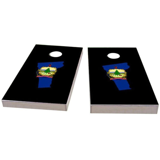 Vermont Outline (Black) Cornhole Boards