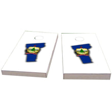 Vermont Outline (White) All-Weather Cornhole
