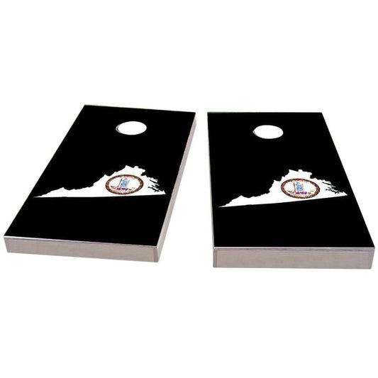 Virginia Outline (Black) Cornhole Boards