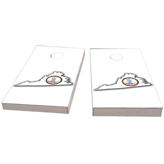 Virginia Outline (White) Cornhole Boards