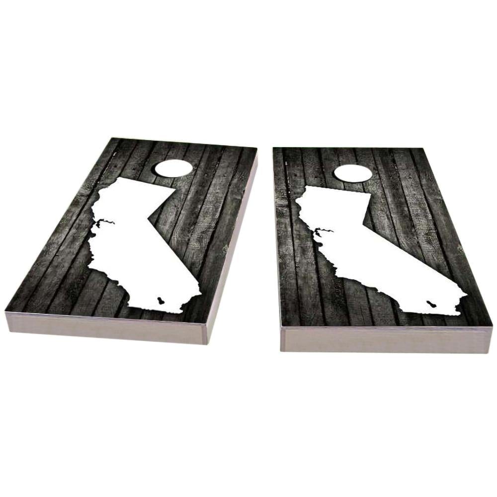 California Wood Slat Cornhole Boards