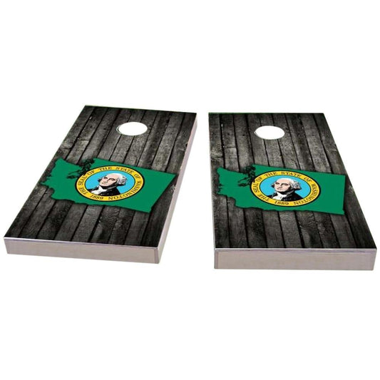 Washington Wood Slate & Map Cornhole Boards