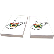 West Virginia Outline (White) All-Weather Cornhole
