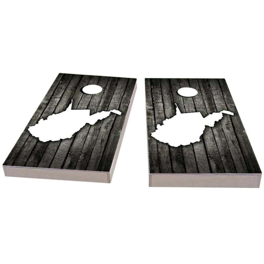 West Virginia Wood Slat Cornhole Boards