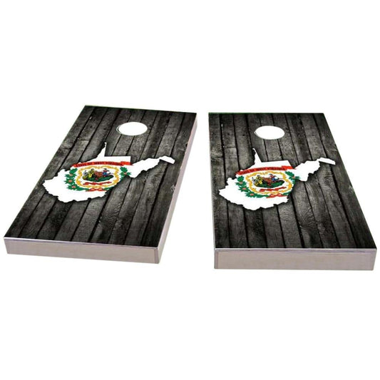 West Virginia Wood Slate & Map Cornhole Boards