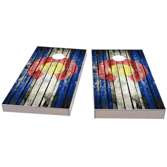 Colorado Distressed Cornhole Boards