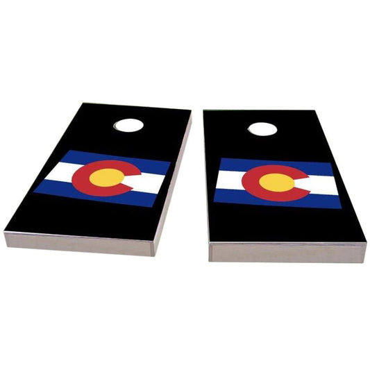 Colorado Outline (Black) Cornhole Boards