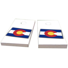 Colorado Outline (White) Cornhole Boards
