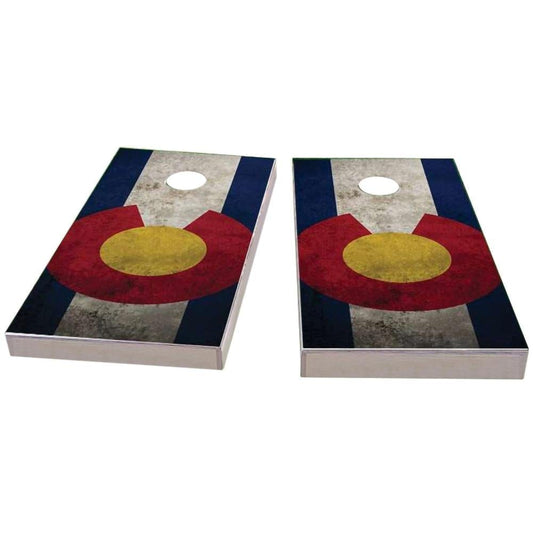 Colorado Worn Flag Cornhole Boards