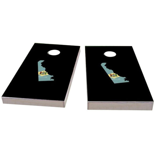 Delaware Outline (Black) Cornhole Boards
