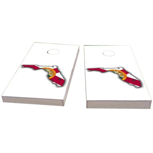 Florida Outline (White) Cornhole Boards