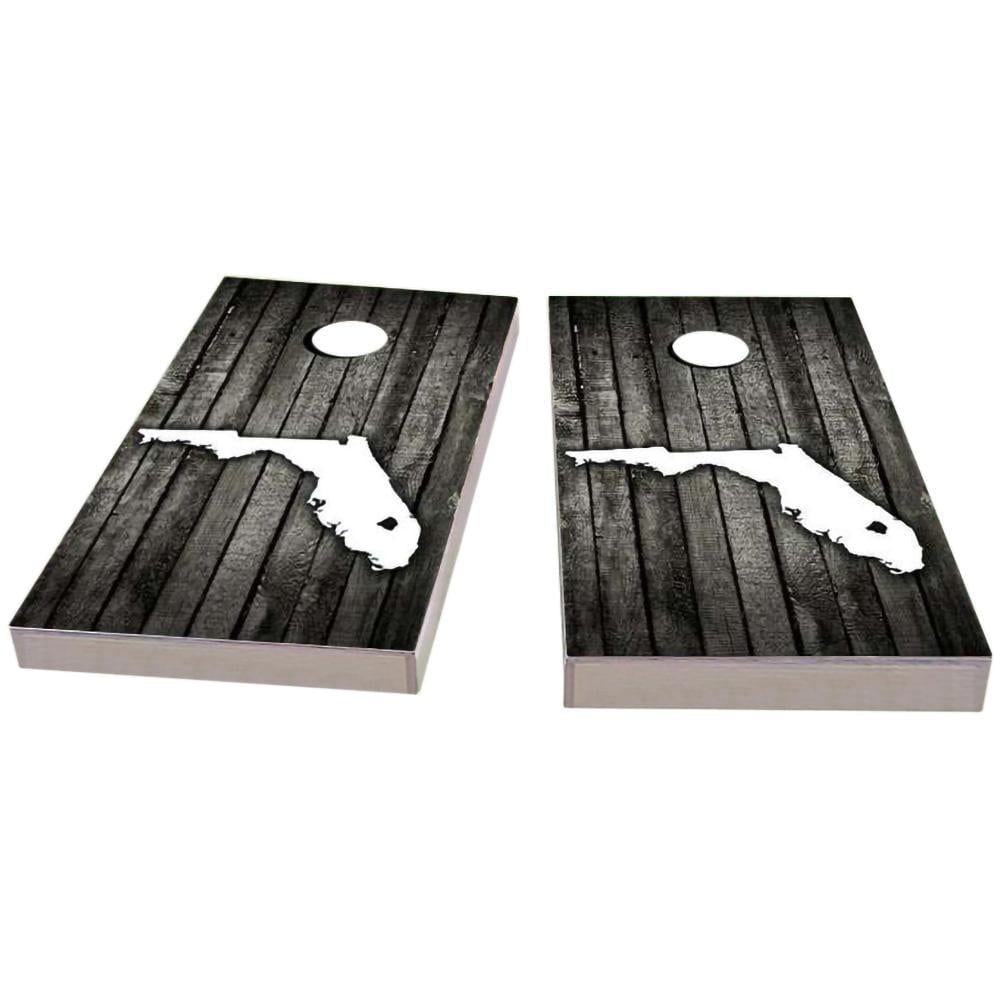 Florida Wood Slat Cornhole Boards