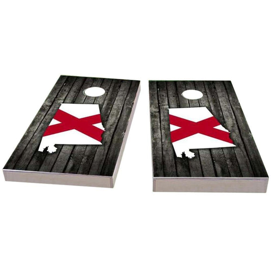 Alabama Wood Slate & Map Cornhole Boards