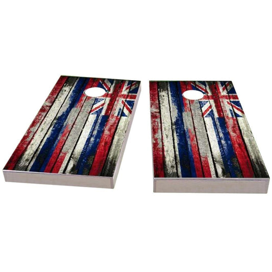 Hawaii Distressed Cornhole Boards