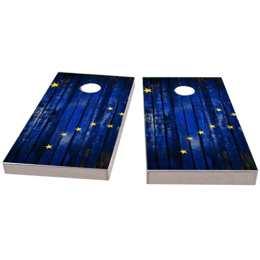 Alaska Distressed Cornhole Boards