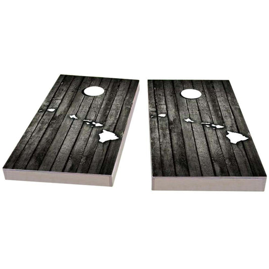 Hawaii Wood Slat Cornhole Boards
