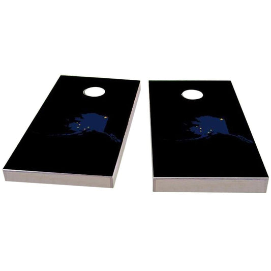 Alaska Outline (Black) Cornhole Boards