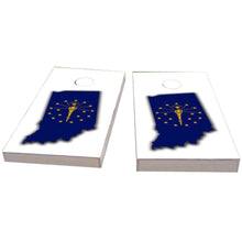 Indiana Outline (White) All-Weather Cornhole
