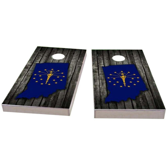 Indiana Wood Slate & Map Cornhole Boards