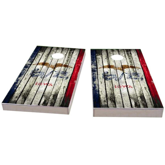 Iowa Distressed Cornhole Boards