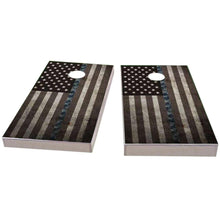 American Flag Thin NWU Line (Navy) Cornhole Boards
