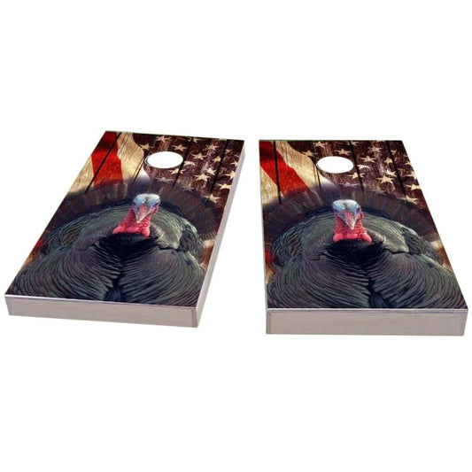 American Flag Turkey Cornhole Boards