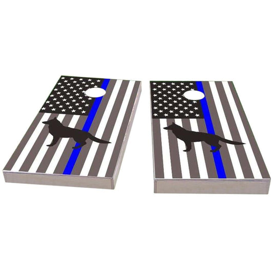 American Flag Blue K9 Cornhole Boards