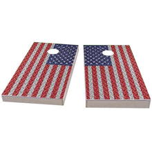 American Flag Diamond Plate Cornhole Boards
