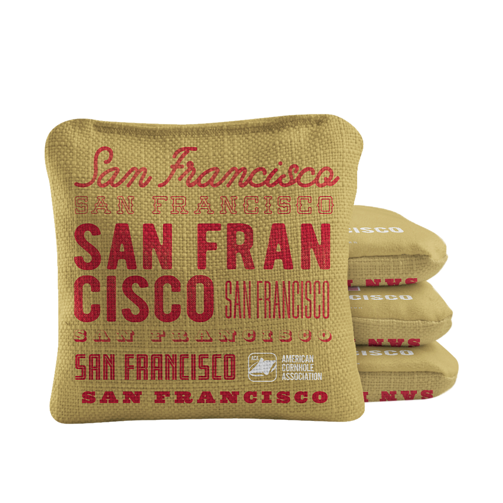 Gameday San Francisco Football Synergy Pro Gold Cornhole Bags