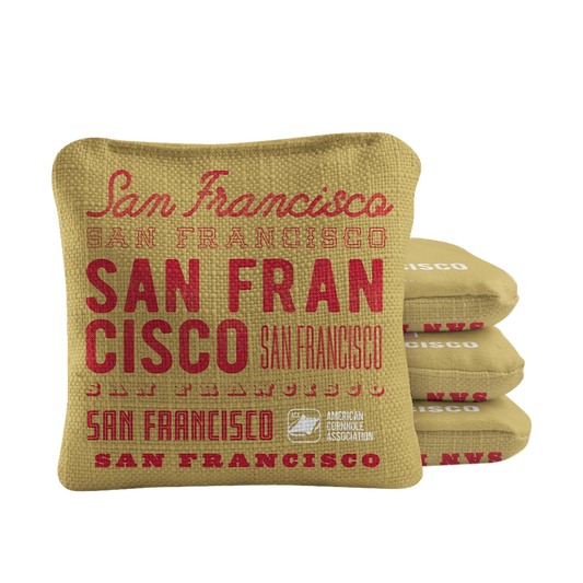 Gameday San Francisco Football Synergy Pro Gold Cornhole Bags