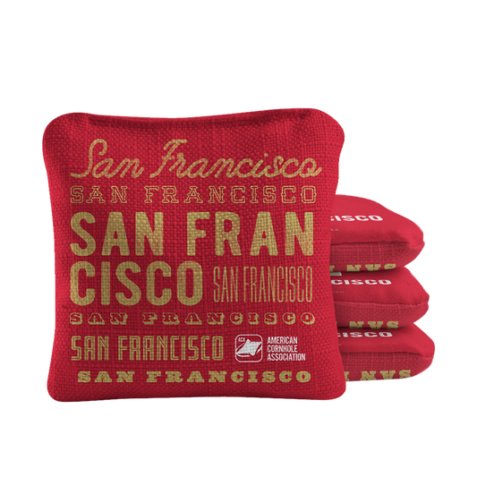 Gameday San Francisco Football Synergy Pro Red Cornhole Bags