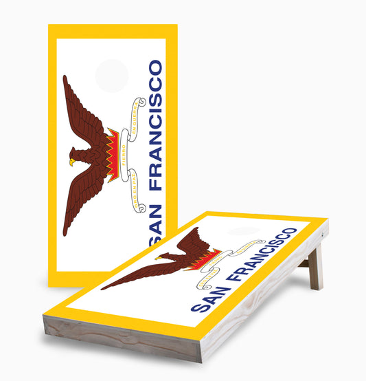 San Francisco City Flag Cornhole Boards