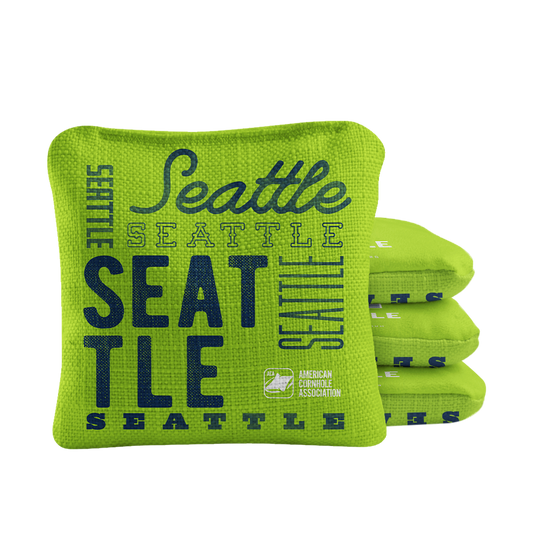 Gameday Seattle Football Synergy Pro Green Cornhole Bags