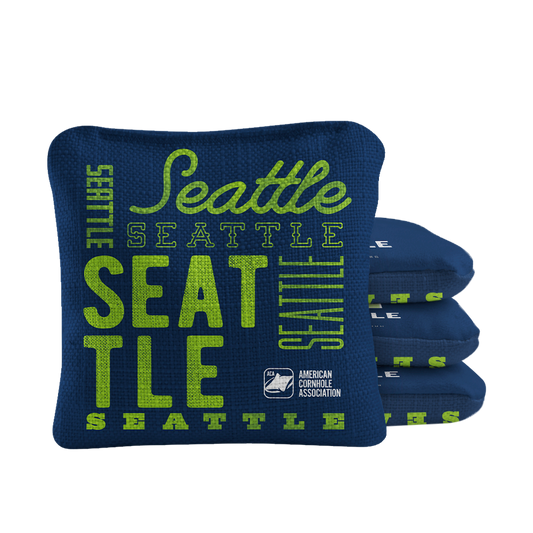 Gameday Seattle Football Synergy Pro Navy Blue Cornhole Bags