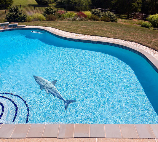 Shark Poolmat in water
