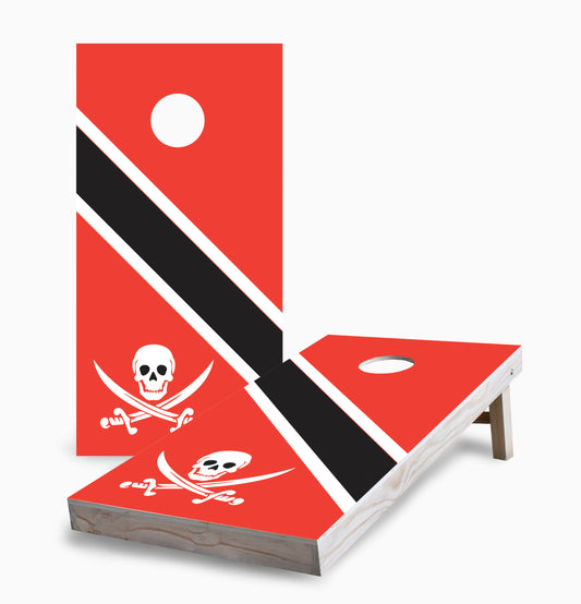 Skull and Sword with Stripes Cornhole Boards