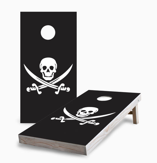 Black Skull and Sword Cornhole Boards