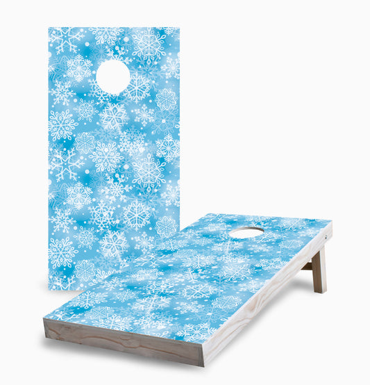 Snowflake Pattern Cornhole Boards