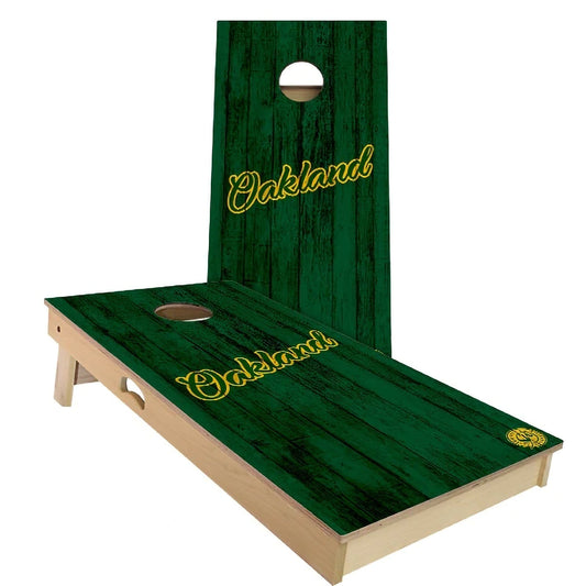 Oakland Vintage Baseball Weatherproof Cornhole Boards