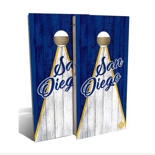 San Diego Triangle Baseball Weatherproof Cornhole Boards