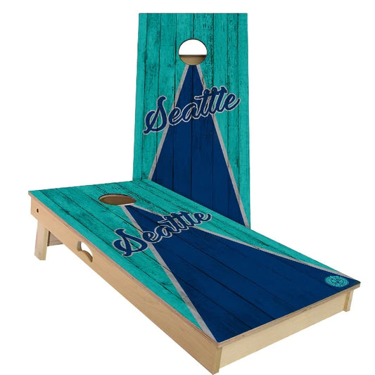 Seattle Triangle Baseball Weatherproof Cornhole Boards