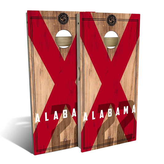 Alabama State Flag 2.0 Cornhole Boards