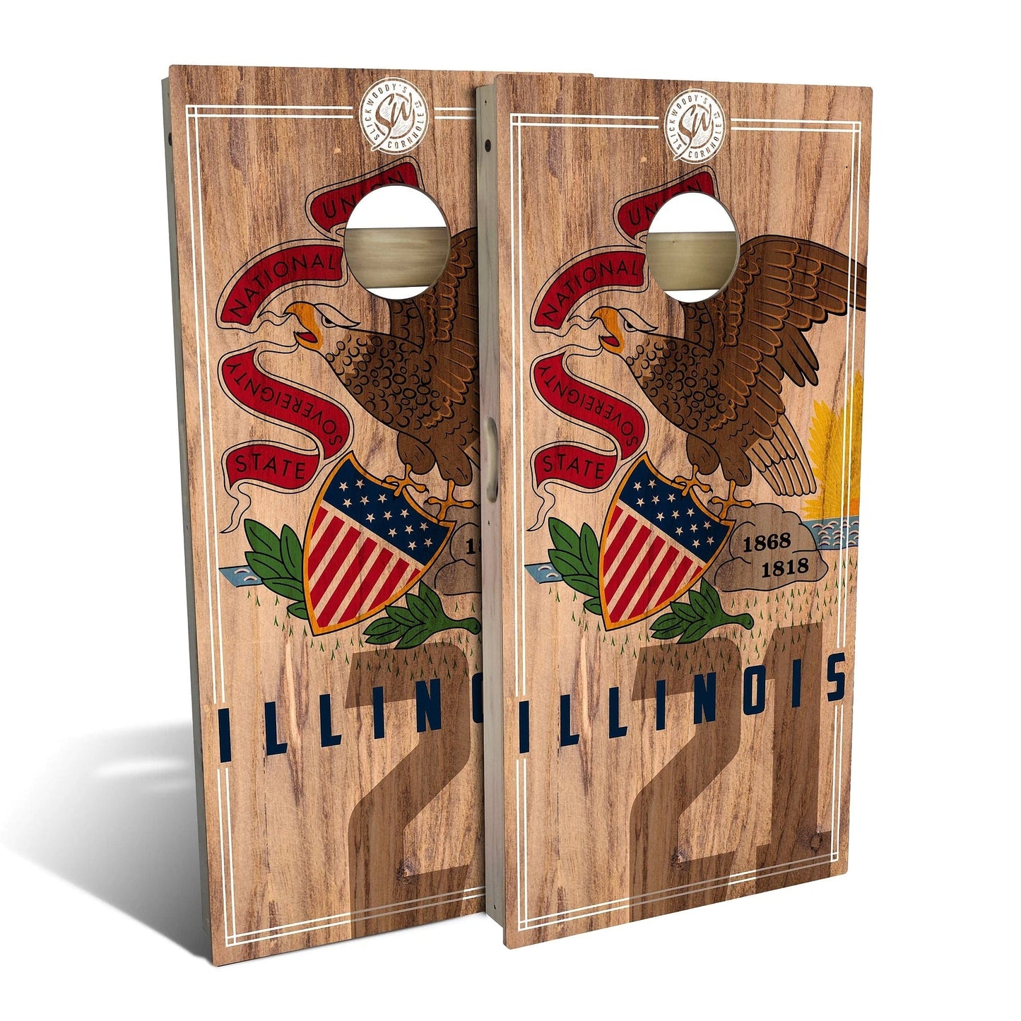 Illinois State Flag 2.0 Cornhole Boards