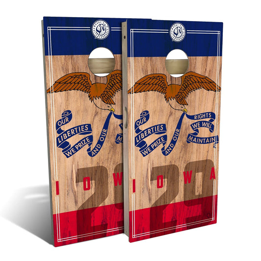 Iowa State Flag 2.0 Cornhole Boards