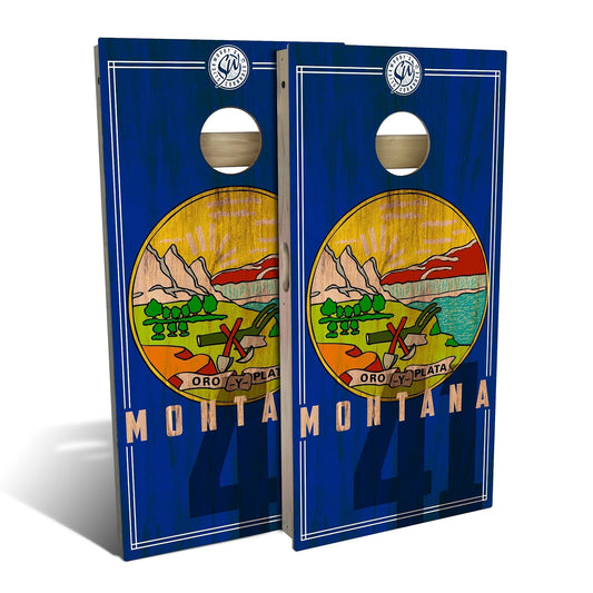Montana State Flag 2.0 Cornhole Boards
